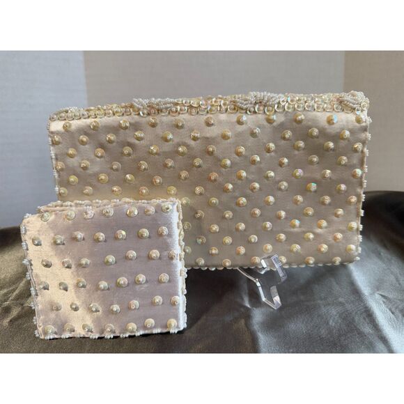 Vintage 1950s Beaded Clutch & Coin Purse Set – K. Gimbel / Gay Gail Hong Kong - Picture 2 of 10